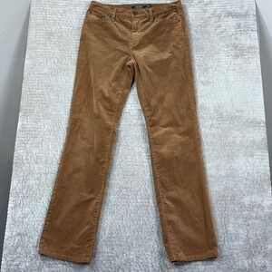 Lauren Ralph Lauren Classic‎ Straight Corduroy Pants Women's Size 8 Brown